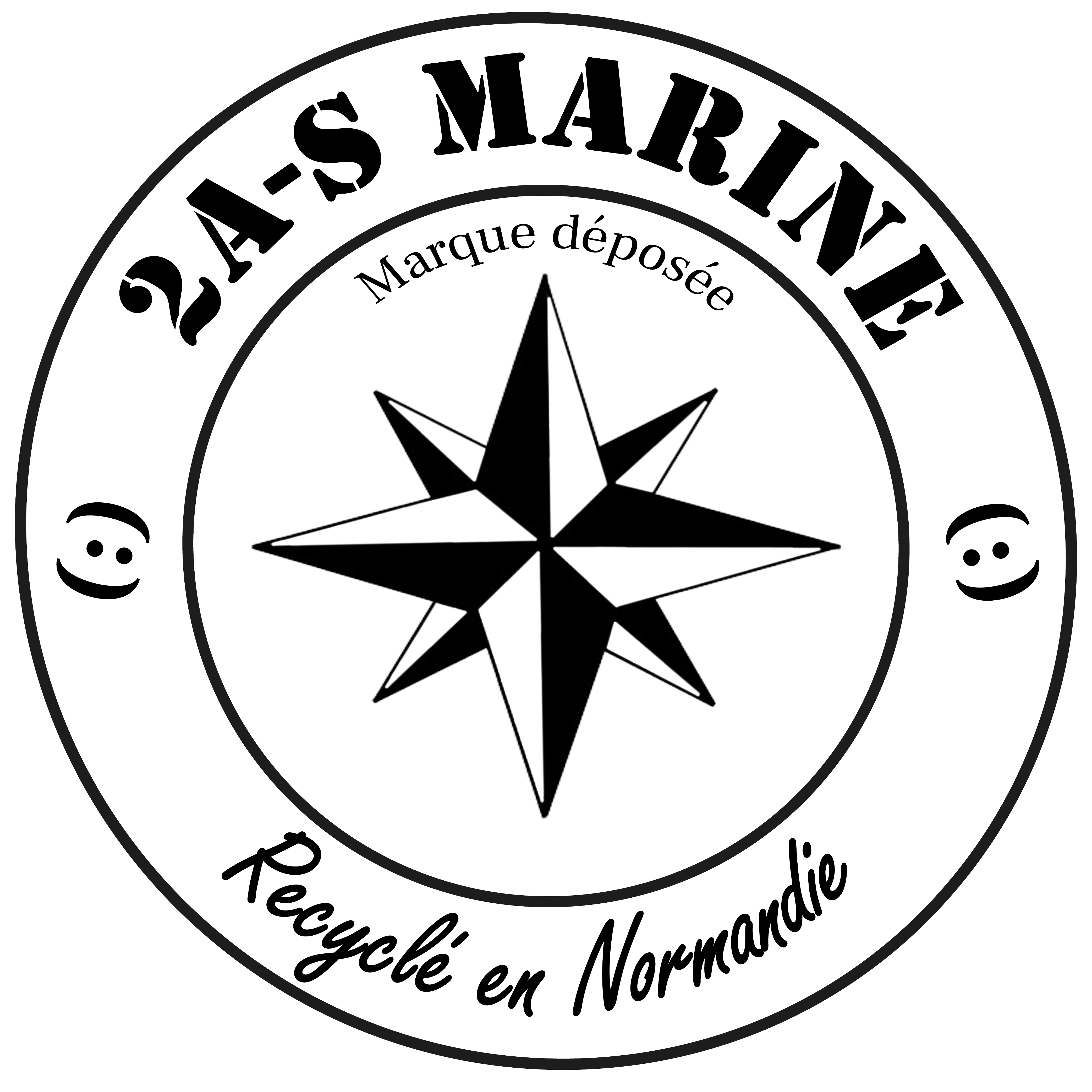Logo 2A-S MARINE®, marque déposée, recyclé en Normandie